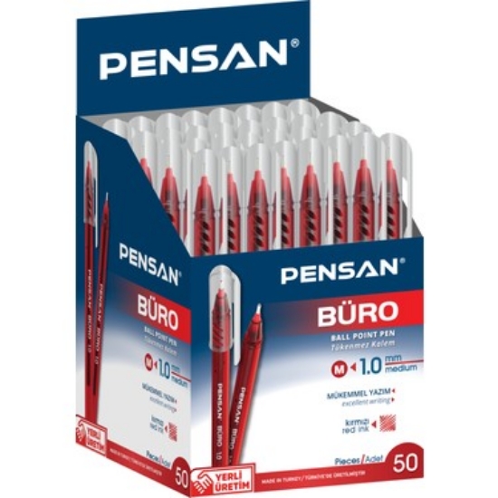 PENSAN BÜRO TÜKENMEZ KALEM 1O1O - KIRMIZI resmi