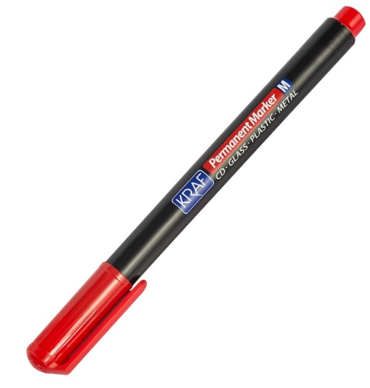 KRAF ASETAT KALEMİ OHP PLUS (M) 280 KIRMIZI resmi