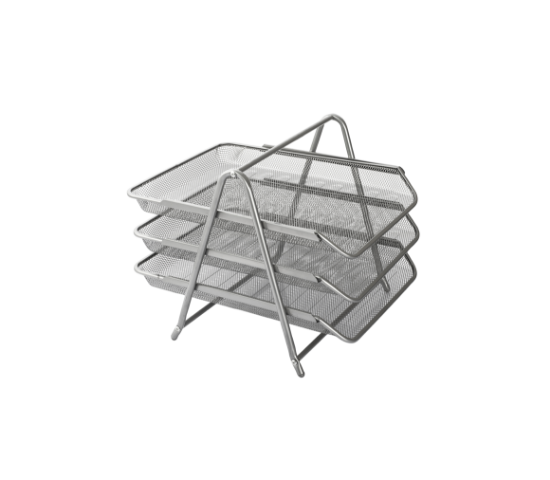 KRAF PERFORE EVRAK RAFI METAL 3 KATLI 460G GRİ resmi