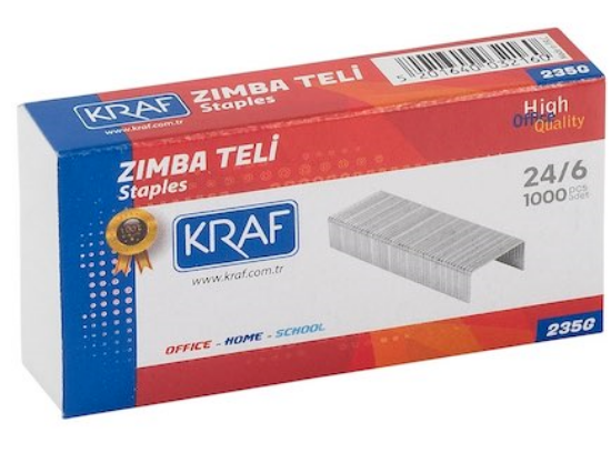 KRAF ZIMBA TELİ 24/6 BEYAZ 1000 Lİ 235G resmi