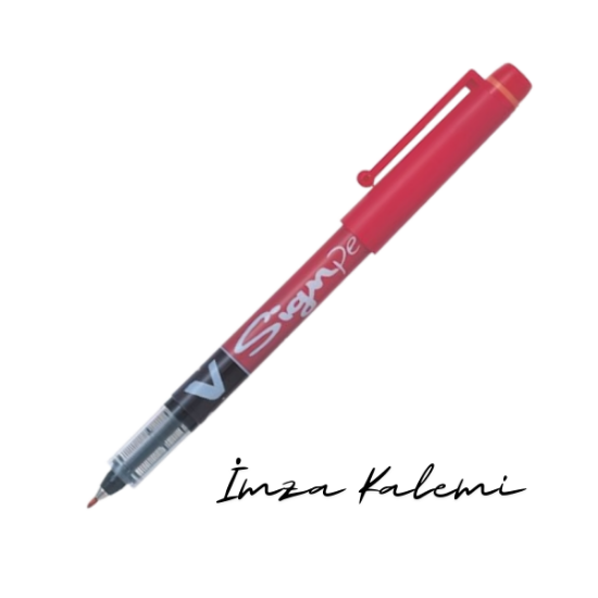 PILOT İMZA KALEMİ V SIGNPEN KIRMIZI SW-VSP-R resmi